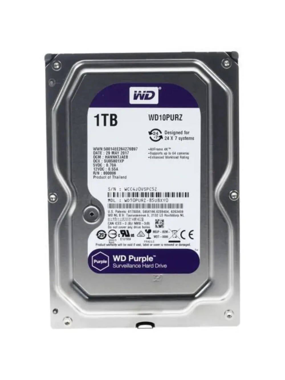 3.5" 1 ТБ Жетский диск Purple WD10PURZ