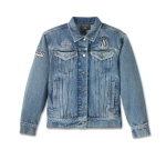 Куртка джинсовая Womens Powerslide Oversized Denim Jacket - Medium Indigo Harley-Davidson