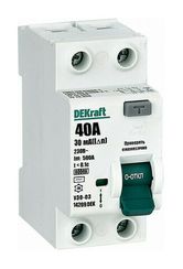 УЗО DEKraft 2П 40А/30мА 00586