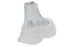 Alexander McQueen Tread Slick Boot Graffiti White Silver Women"s
