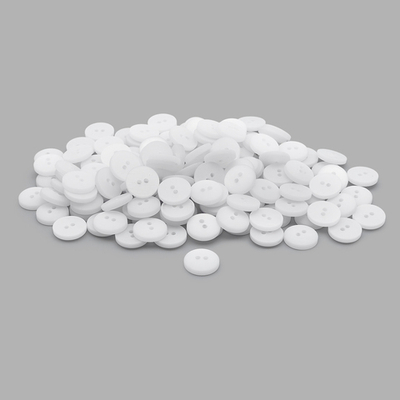 Пуговицы 2 прокола 18L=11 мм, пластик (White (белый)), CR-K18M, 144 шт