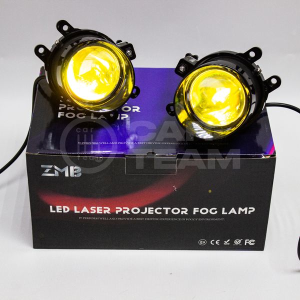 Противотуманные фары (ПТФ) WD-016 Toyota Land Cruiser, Camry, Rav4, Alphard, Avensis, Lexus LX570, GS, IS, RX "ZMB" лазерные с Bi-LED модулем, белый/желтый свет