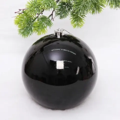 Новогодний шар 20 см «Глянец», черный