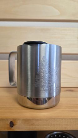 Термокружка Klean Kanteen Camp Mug 12oz (355 мл) Mountain Brushed Stainless (витринный образец, мелкие потертости)