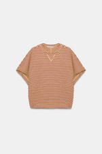 ФУТБОЛКА ОВЕРСАЙЗ В ПОЛОСКУ — ZARA