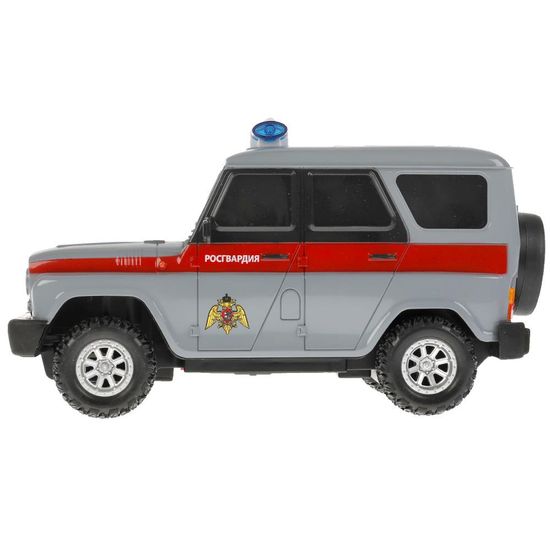 Машина р/у UAZ HUNTER РОСГВАРДИЯ 18 см, свет, сер, кор. Технопарк