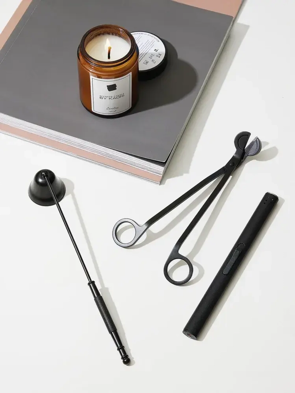 Набор аксессуаров для свечей: зажигалка, ножницы, гасильник