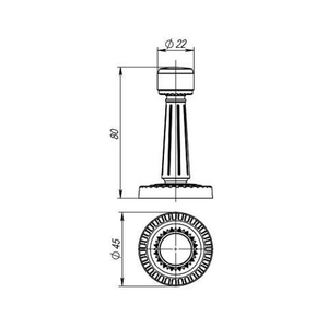 Упор дверной ARMADILLO DH033 CL/OB-13 антич.бронза /34979/