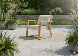 Комплект EYLUL Seating Set. Диван + 2 Кресла + Стол. Алюминий, ироко. Поставка 45 дней.