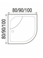 Душевая кабина RIVER NARA LIGHT Б/К 90/44 МТ 90x90x210 10000003576 Универсальная Четверть круга