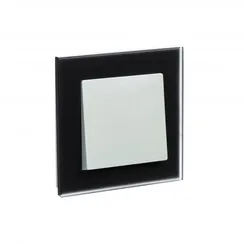 Рамка стеклянная на 1 пост Systeme Electric AtlasDesign Nature Черный матовый ATN331001