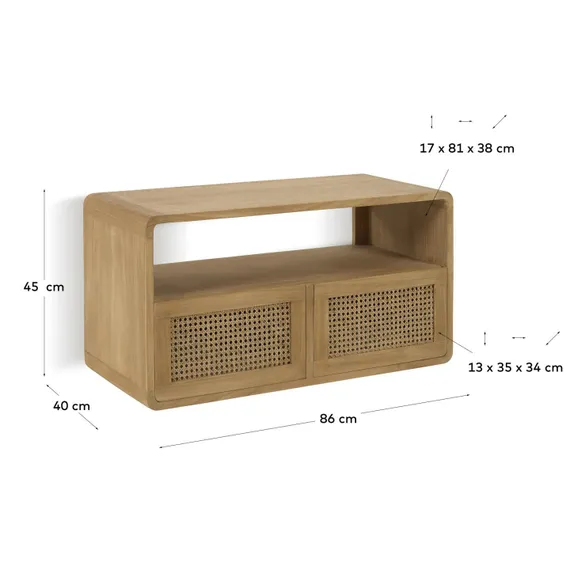 Тумба для ванной из массива тика Sabiela 86x45 см