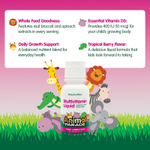 NaturesPlus, Animal Parade®, жидкий мультивитаминный комплекс, со вкусом тропических ягод, 236,56 мл (8 жидк. унций)