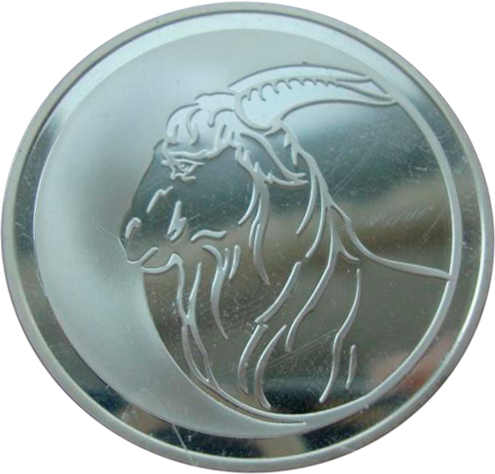 3 рубля 2003 Год Козы Лунный календарь СЕРЕБРО