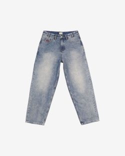 Джинсы Bigger M acid washed серые