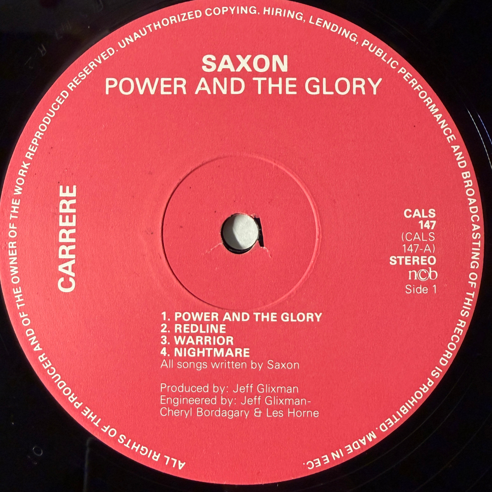 Saxon ‎– Power & The Glory (Скандинавия 1983г.)