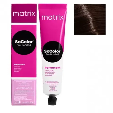 Matrix SoColor Pre-Bonded 4M Шатен мокка Крем-краска для волос, 90мл