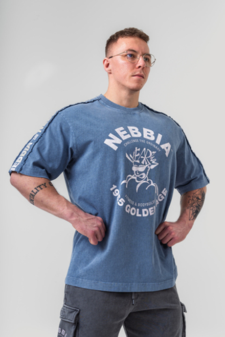 Футболка Washed Oversized T-Shirt GOLDEN AGE 790 Синяя