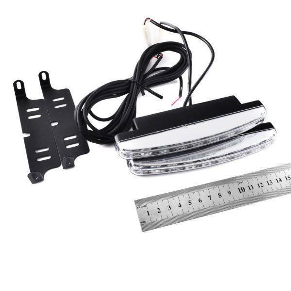 Фары дневного света 12 В 8 LED Safety 155х40х15мм 2шт Skyway