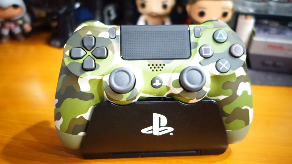 Sony DualShock 4 v2 (CUH-ZCT2E) зеленый камуфляж