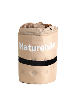 Коврик надувной односпальный Naturehike D series, с подушкой, бежевый (CNK2550WS025)