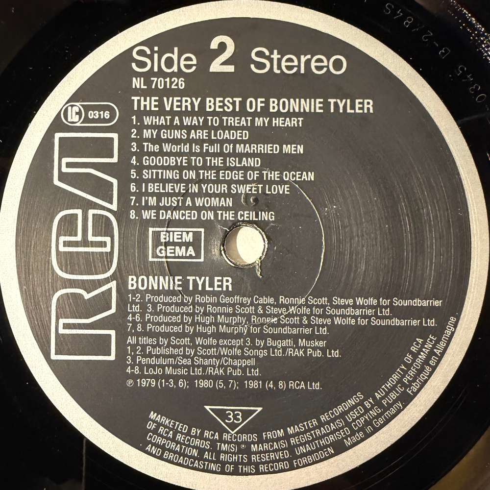Bonnie Tyler - The Very Best Of (Германия 1981г.)