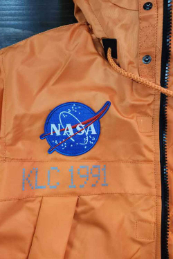 Куртка Аляска Nord Denali Space NASA (оранжевая - orange) — нашивка NASA