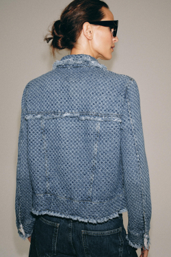 ZARA ДЖИНСОВАЯ КУРТКА — ZW COLLECTION, СИНИЙ