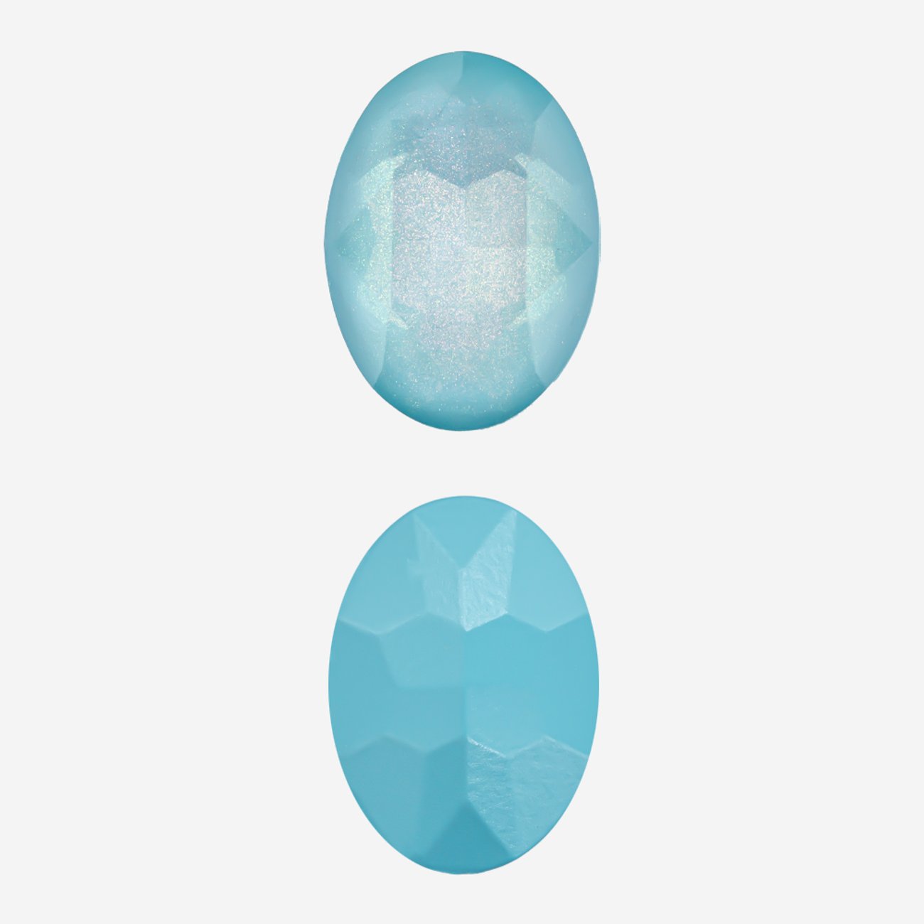 Кристалл Овал (Oval Fancy Stone), оттенок "Небесный Свечение"/"Sky Ignite", 18*13мм