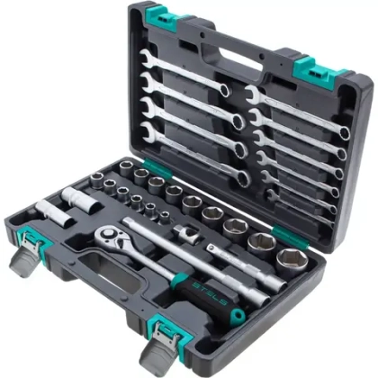 Набор инструментов, 1/2", CrV, 31 предм.// STELS 14102