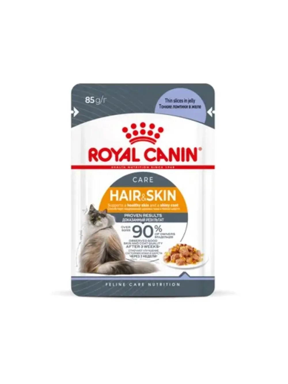 Hair&Skin Care Корм для кошек в желе 85г*28шт