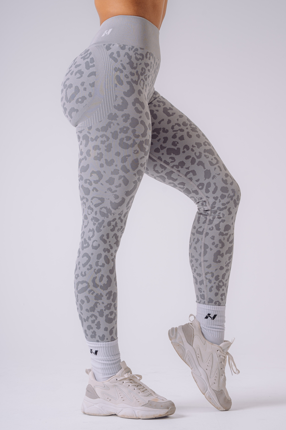 Леггинсы Push-Up Compression Leopard Leggings PRIMAL 849 Серые
