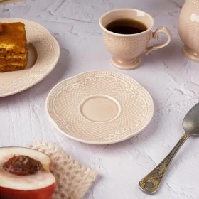 Кофейная пара 100 мл, фарфор,серия "Aristocrat-Peach Tea", Noble