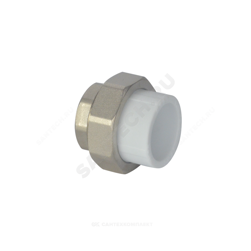 Муфта PP-R комбинированная разъемная белая Дн 32х1/2" ВР VALFEX 10155215