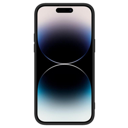 Чехол с мягким шелковистым покрытием от Nillkin для iPhone 14 Pro Max, серия CamShield Silky Silicone Case с защитной шторкой для камеры, цвет черный Classic Black