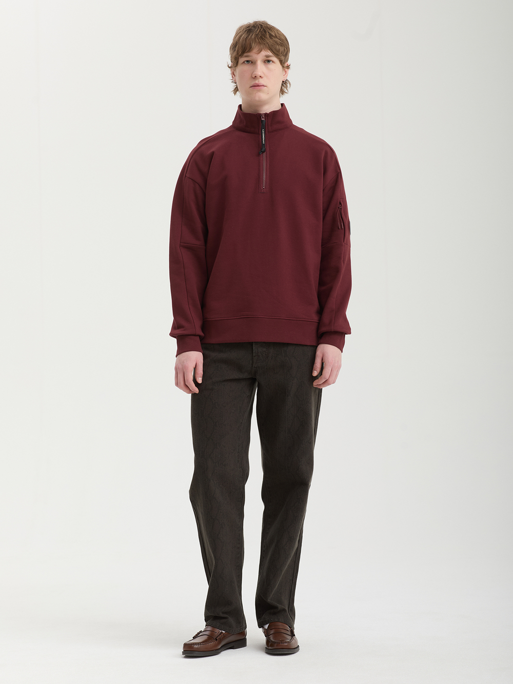 Мужская Толстовка (Half-zip) Diagonal Raised Fleece Lens