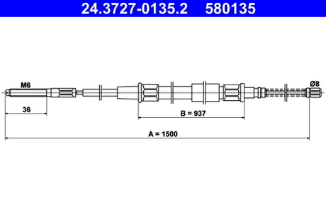 ATE - 24372701352-ATE - Cable Pull, parking brake