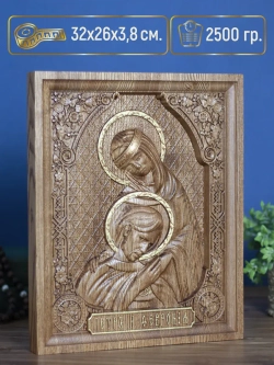Пётр и Феврония Муромские, икона из дерева, 32х26х3,8 см