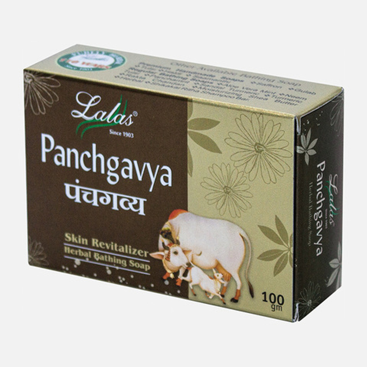 Мыло Lalas Panchgavya Дары Священной Коровы, травяное, 100 гр.