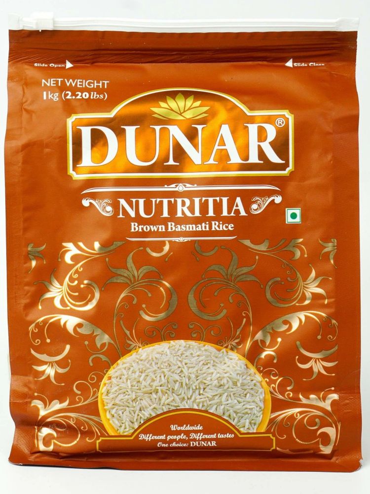 Рис Dunar Basmati Nutritia нешлифованный 1 кг