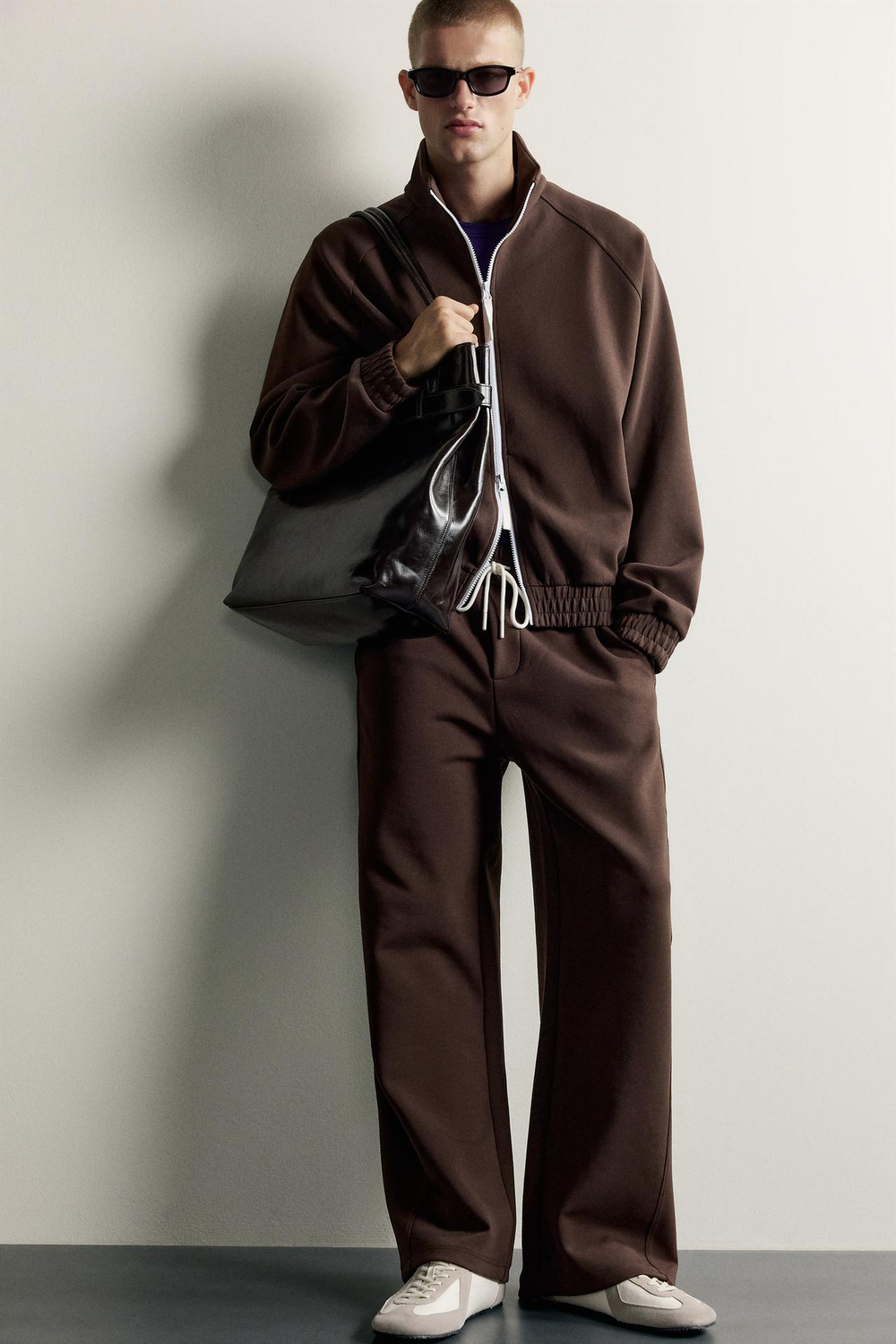 ZARA БРЮКИ RELAXED FIT, КОРИЧНЕВЫЙ
