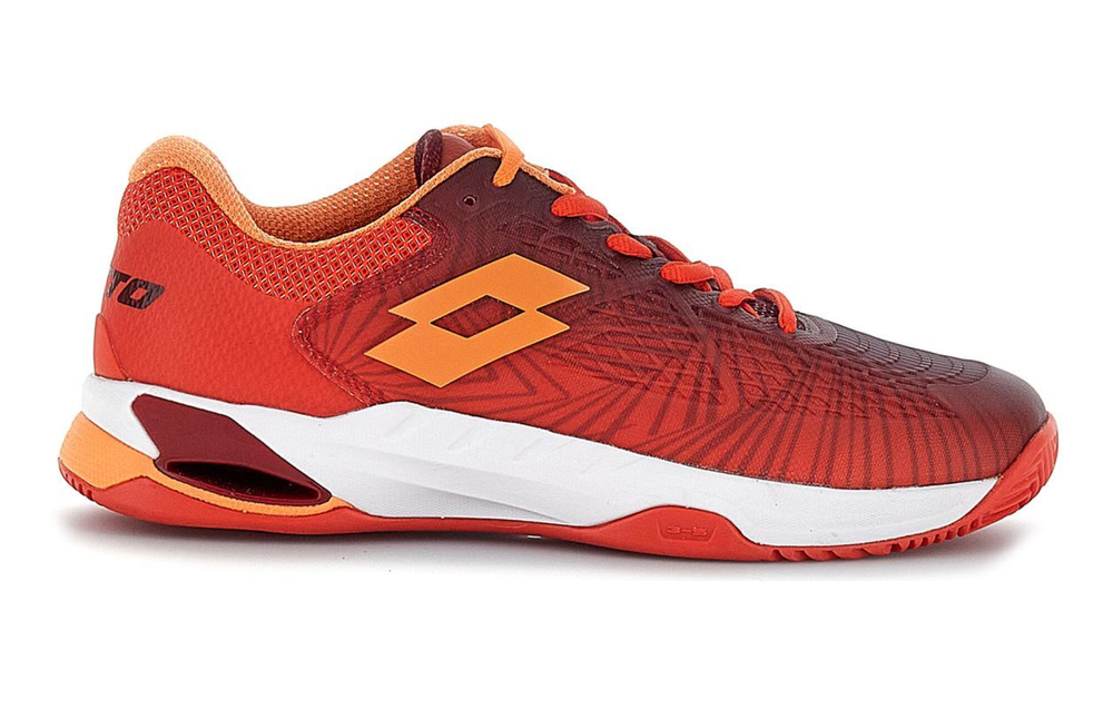 Мужские кроссовки теннисные Lotto Mirage 100 II Clay - grenadine red/tawny red/nectarine