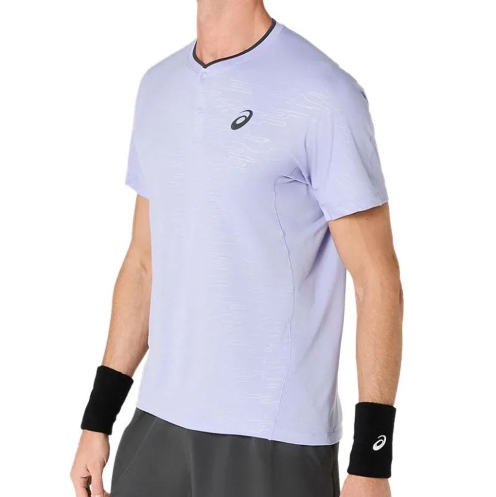 Мужская теннисная футболка Asics Match Short Sleeve Night Energy - seastorm