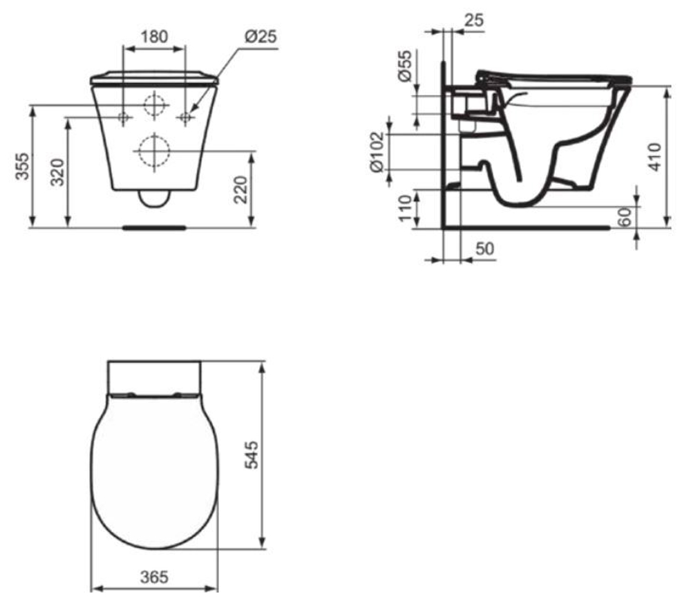 Унитаз подвесной Ideal Standard CONNECT AIR