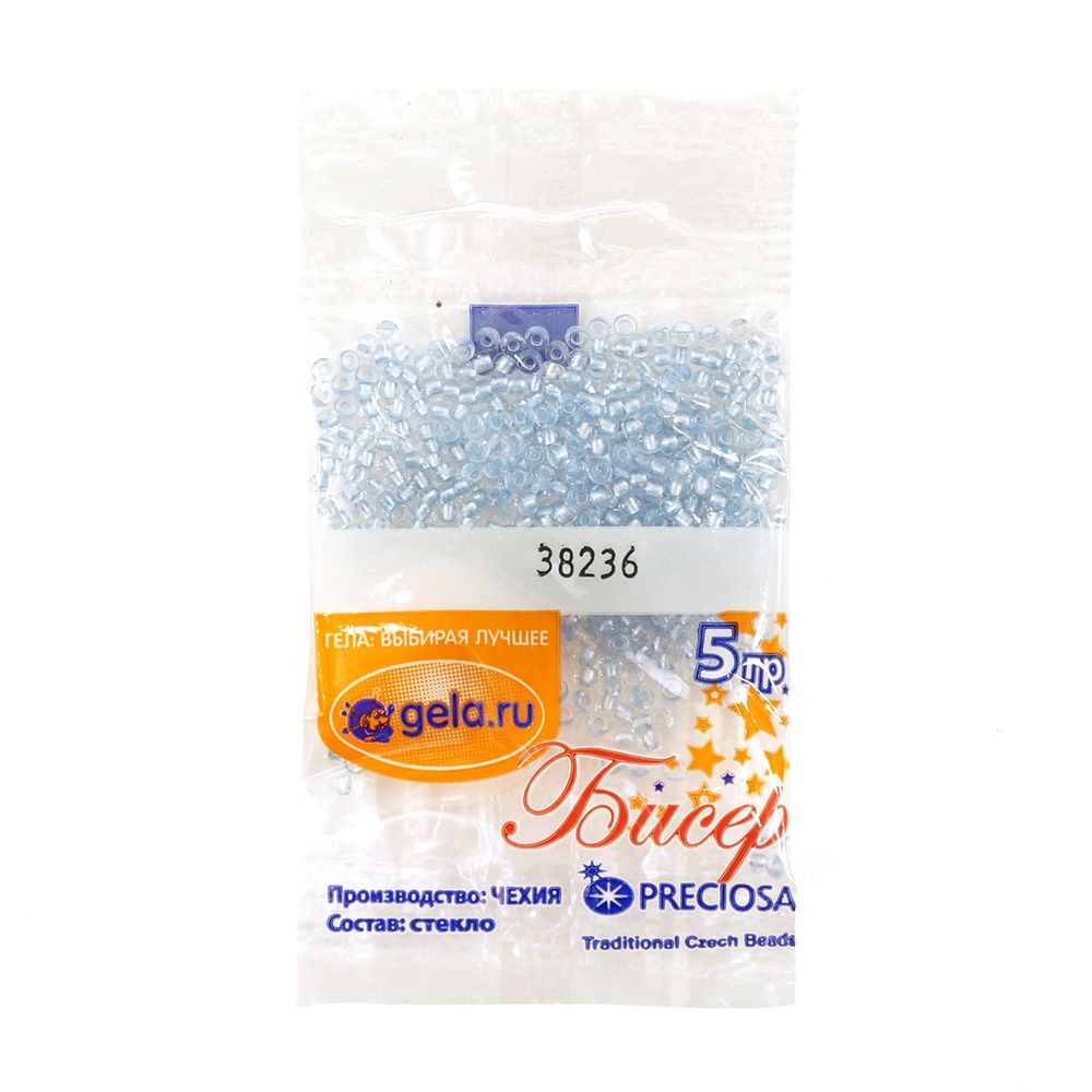 Бисер Preciosa 10/0, 50 г (10 шт по 5 г), цв.38236 Бисер Preciosa 10/0, 50 г (10 шт по 5 г), цв.38236
