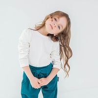 Свитшот с объемными рукавами "Молоко"