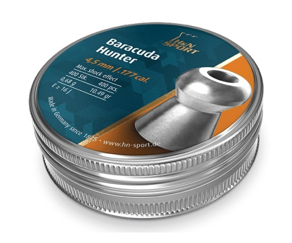 Пули пневматические "H&N" Barakuda Hanter 4.5 мм 0,68 гр.(400 шт)