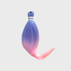 Канекалон M17 Easy Braid (искусственные волосы) 3 цветный Light blue/ lavander/ light_pink