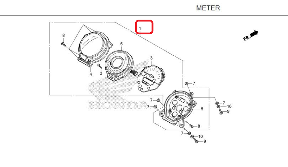 37100-K0G-901. METER ASSY., COMBINATION (KPH),  Honda C125