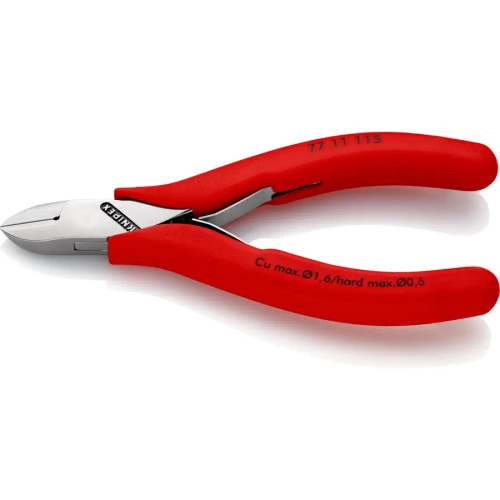 Кусачки боковые для электроники 115 мм Knipex 77 11 115